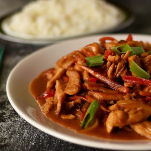 Tigaie de pui in stil asiatic
